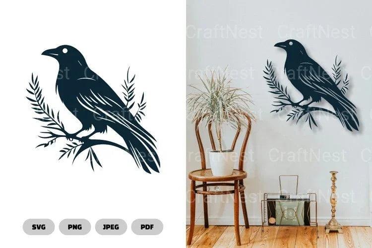 Crow on Branches SVG Bundle - CraftNest - Digital Crafting and Art