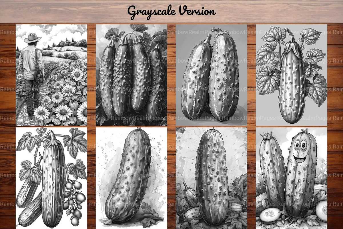 Cucumber Coloring Books - CraftNest - Digital Crafting and Art