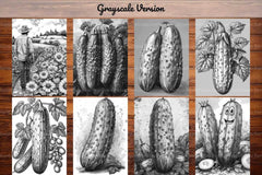 Cucumber Coloring Books - CraftNest - Digital Crafting and Art