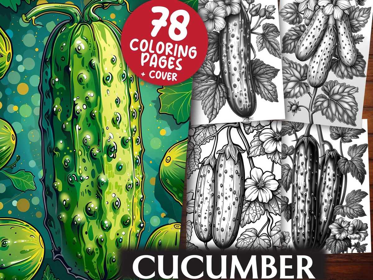 Cucumber Coloring Books - CraftNest - Digital Crafting and Art