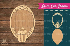 Cupcake Laser Cut Frame SVG Bundle - CraftNest - Digital Crafting and Art