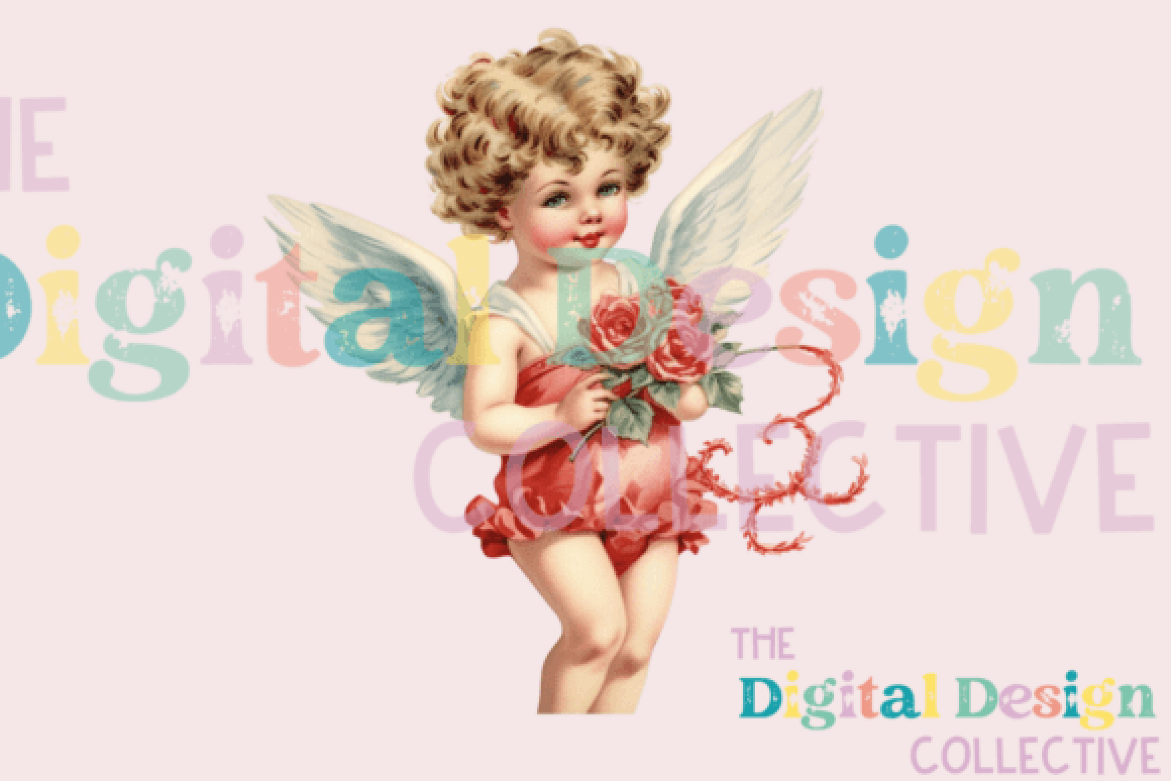 Cupid Vintage Valentine Card Design Bundle