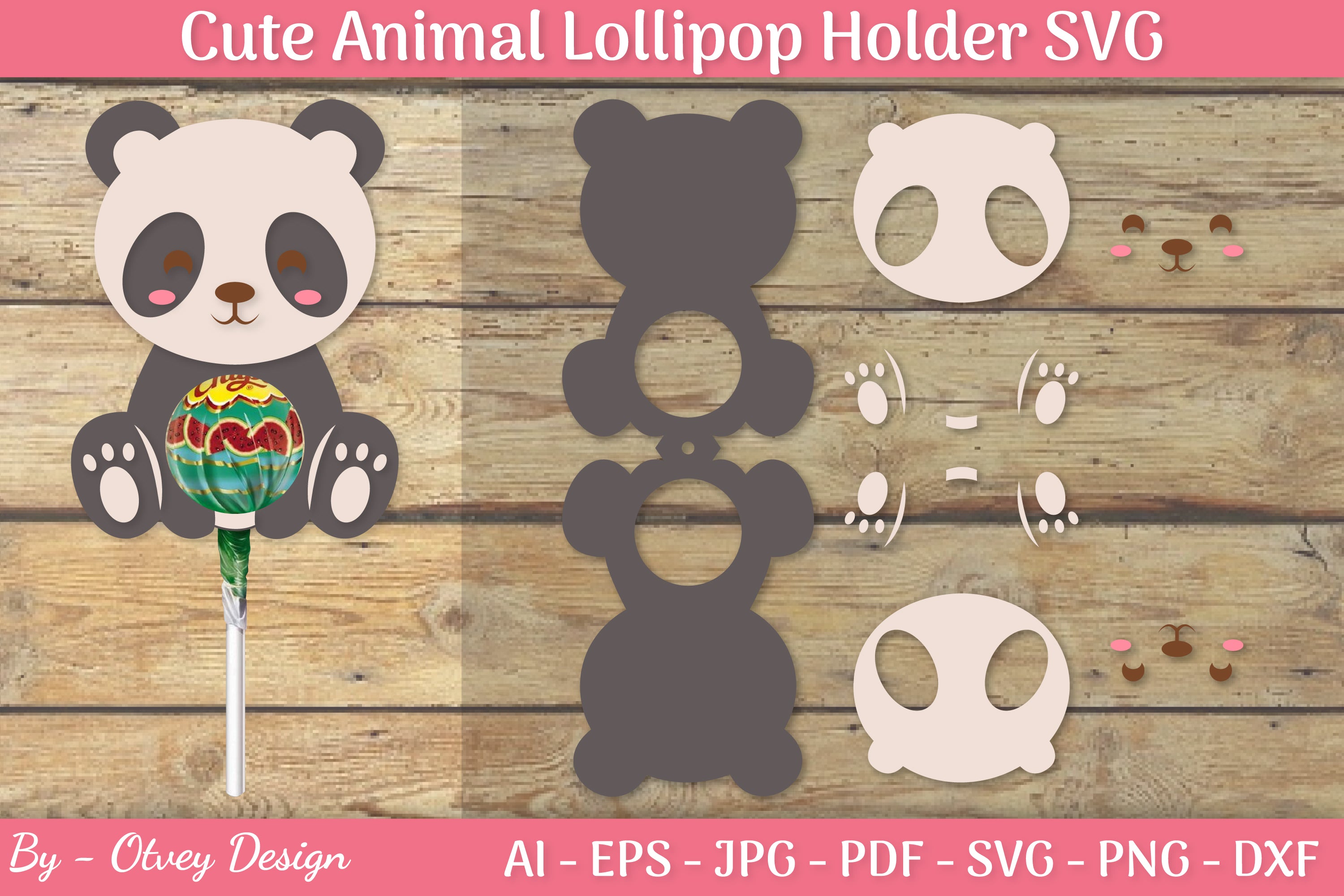Cute Animals Lollipop Holder SVG Bundle