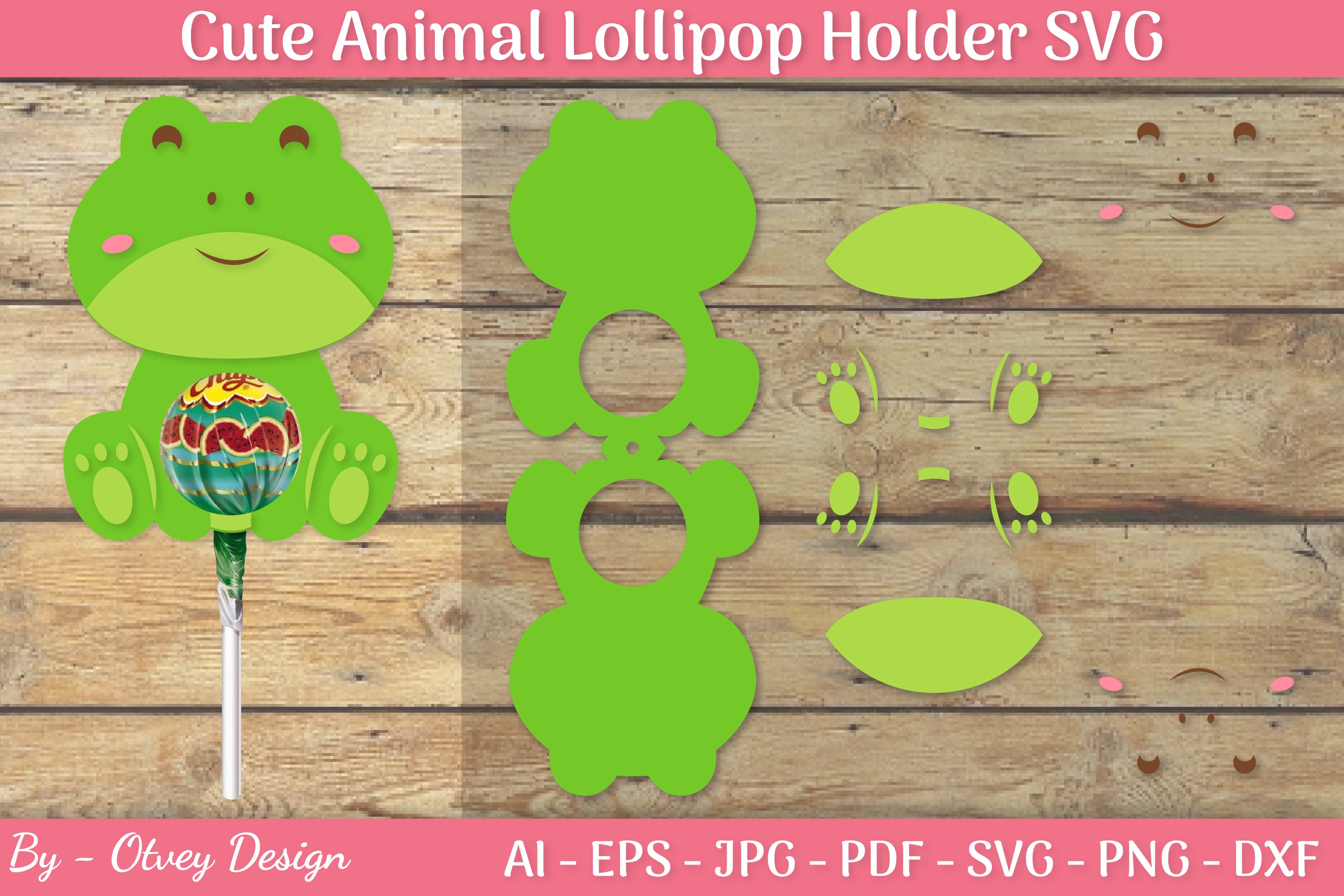 Cute Animals Lollipop Holder SVG Bundle