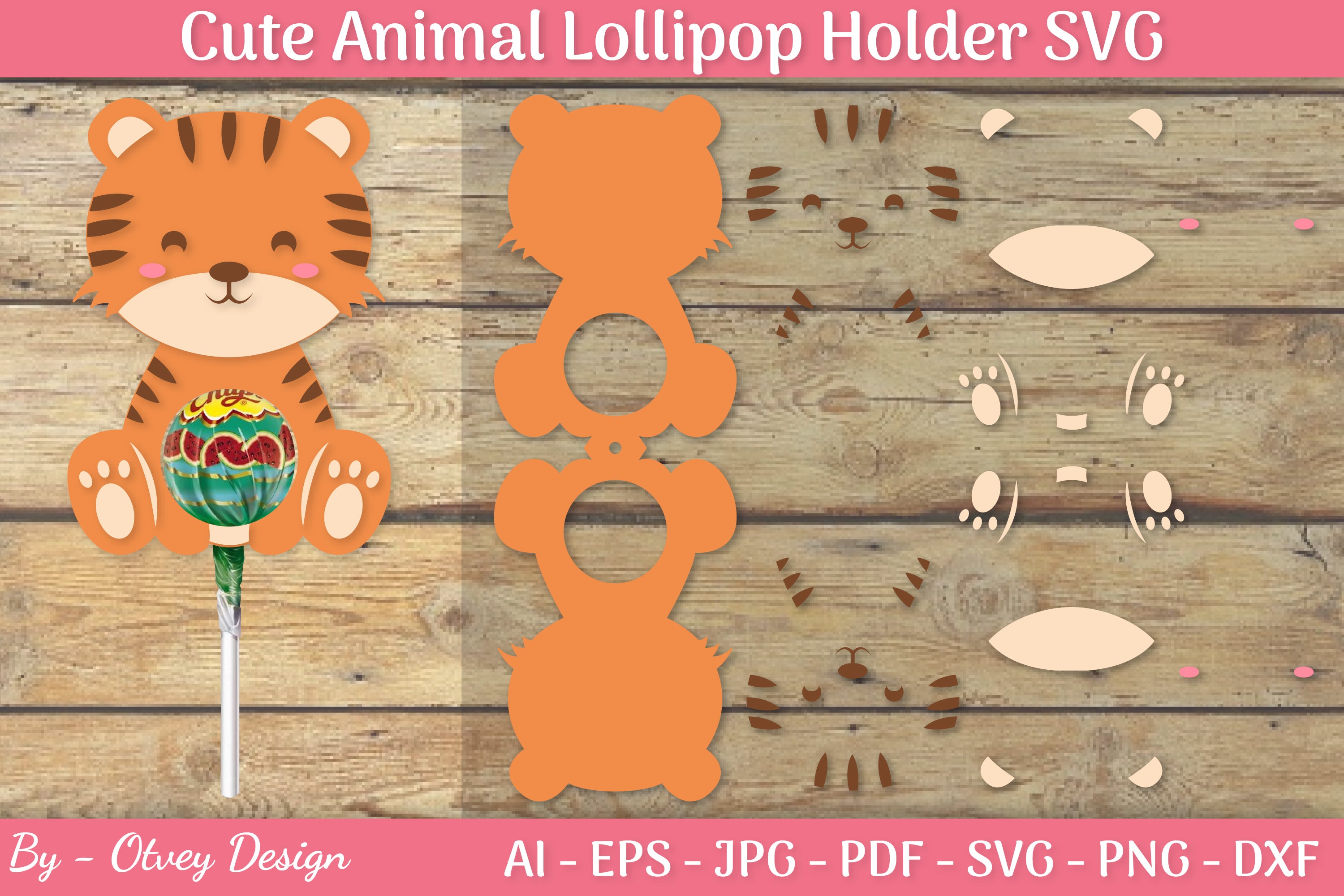 Cute Animals Lollipop Holder SVG Bundle