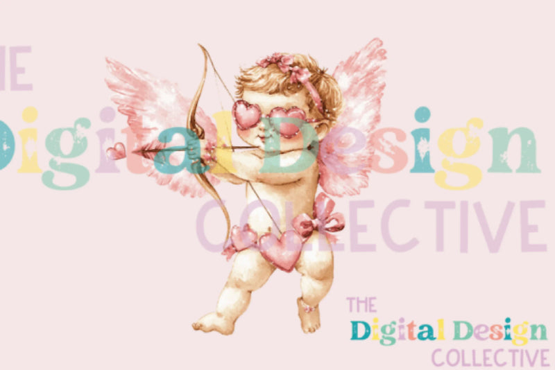 Vintage Cupid Valentine Card Design Bundle - CraftNest - Digital Crafting and Art