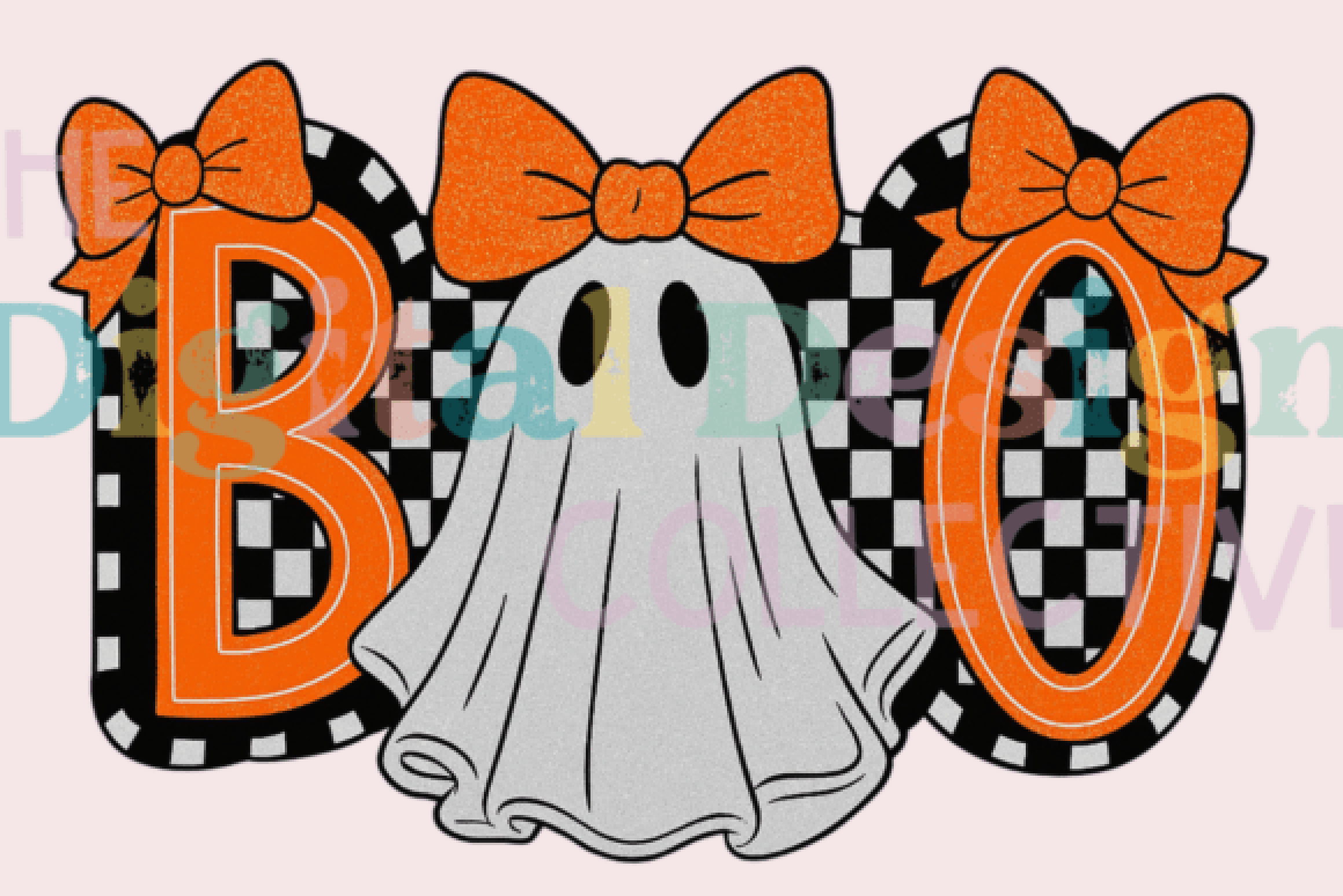 Cute Boo Ghost Coquette Halloween Clipart Bundle