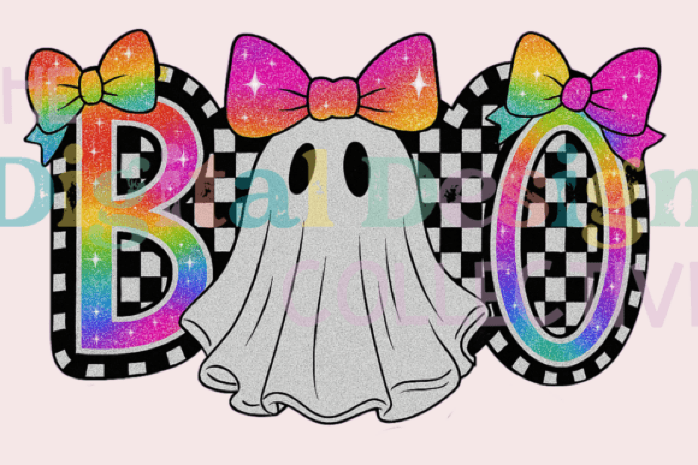 Cute Boo Ghost Coquette Halloween Clipart Bundle