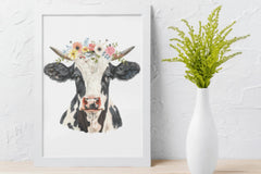 Cute Floral Cows Clipart Bundle - CraftNest - Digital Crafting and Art