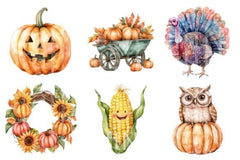 Cute Autumn Farmhouse Nursery Clipart Bundle - CraftNest - Digital Crafting and Art