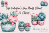 Adorable Valentine's Day Plants Clipart Bundle