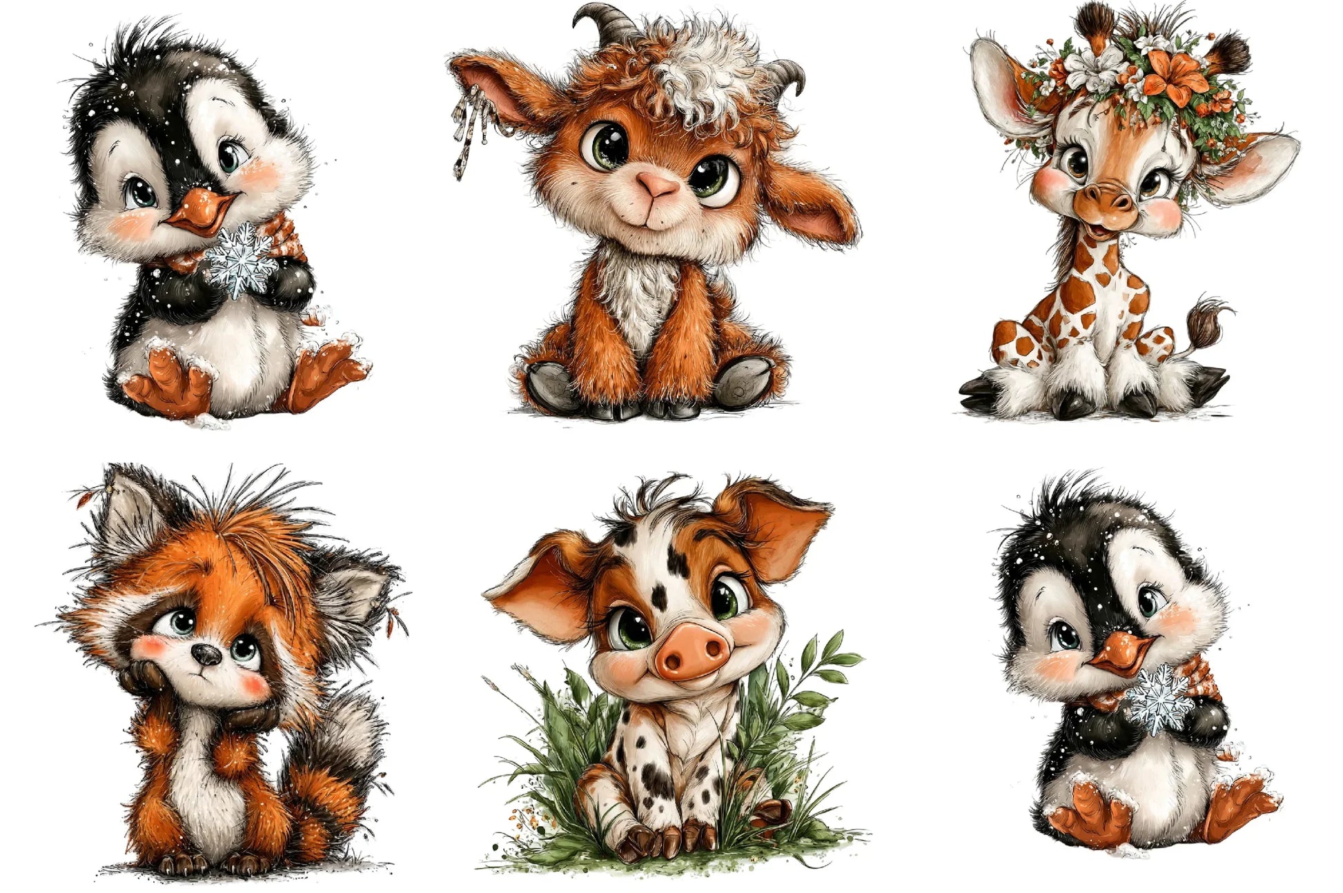 Cute Animals Clipart Bundle - CraftNest - Digital Crafting and Art