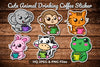 Cute Animals Drinking Coffee Clipart Bundle