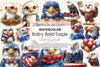 Cute Baby Bald Eagle 4th Of July Clipart Bundle 2