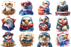 Cute Baby Bald Eagle 4th Of July Clipart Bundle 2 - CraftNest - Digital Crafting and Art