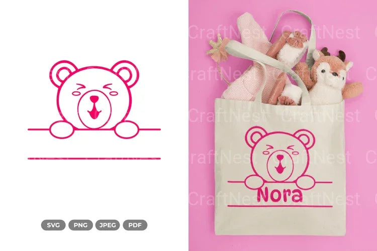 Cute Bear Split Border Clipart Bundle - CraftNest - Digital Crafting and Art