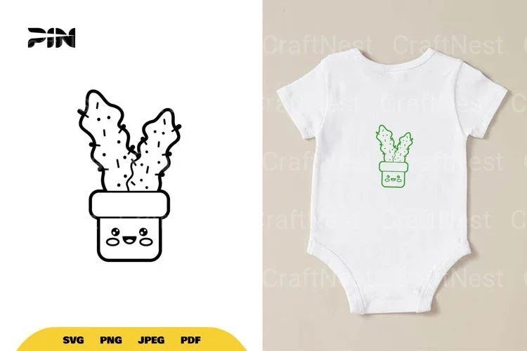 Kawaii Cactus SVG Bundle - CraftNest - Digital Crafting and Art