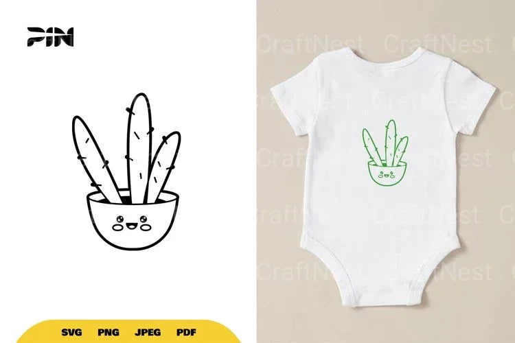 Kawaii Cactus SVG Bundle - CraftNest - Digital Crafting and Art