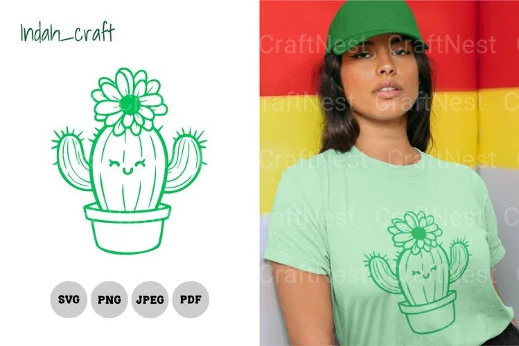 Kawaii Cute Cactus SVG Bundle - CraftNest - Digital Crafting and Art