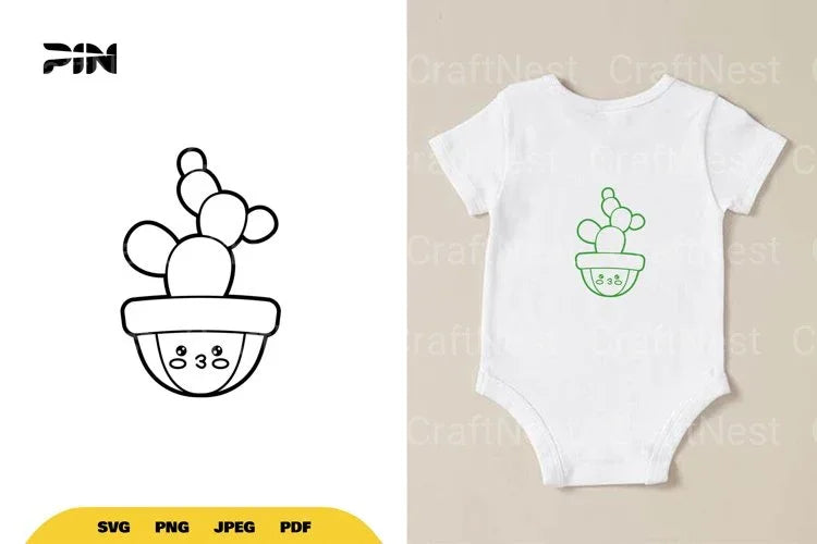 Kawaii Cute Cactus SVG Bundle - CraftNest - Digital Crafting and Art