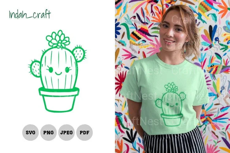 Kawaii Cactus SVG Bundle - CraftNest - Digital Crafting and Art