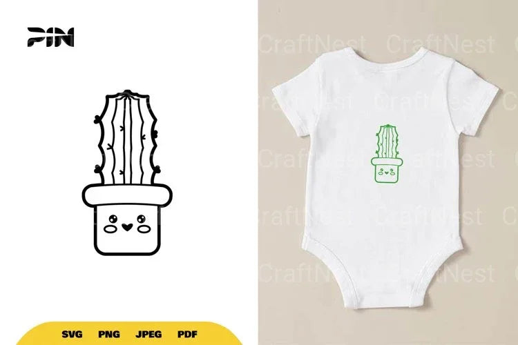 Kawaii Cactus SVG Bundle - CraftNest - Digital Crafting and Art