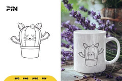 Cute Cat Cactus SVG Bundle - CraftNest - Digital Crafting and Art