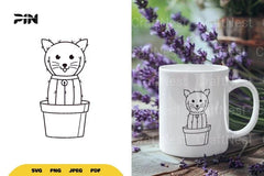 Cute Cat Cactus SVG Bundle - CraftNest - Digital Crafting and Art