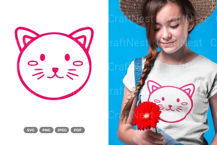Cute Cat Head Clipart Bundle - CraftNest - Digital Crafting and Art