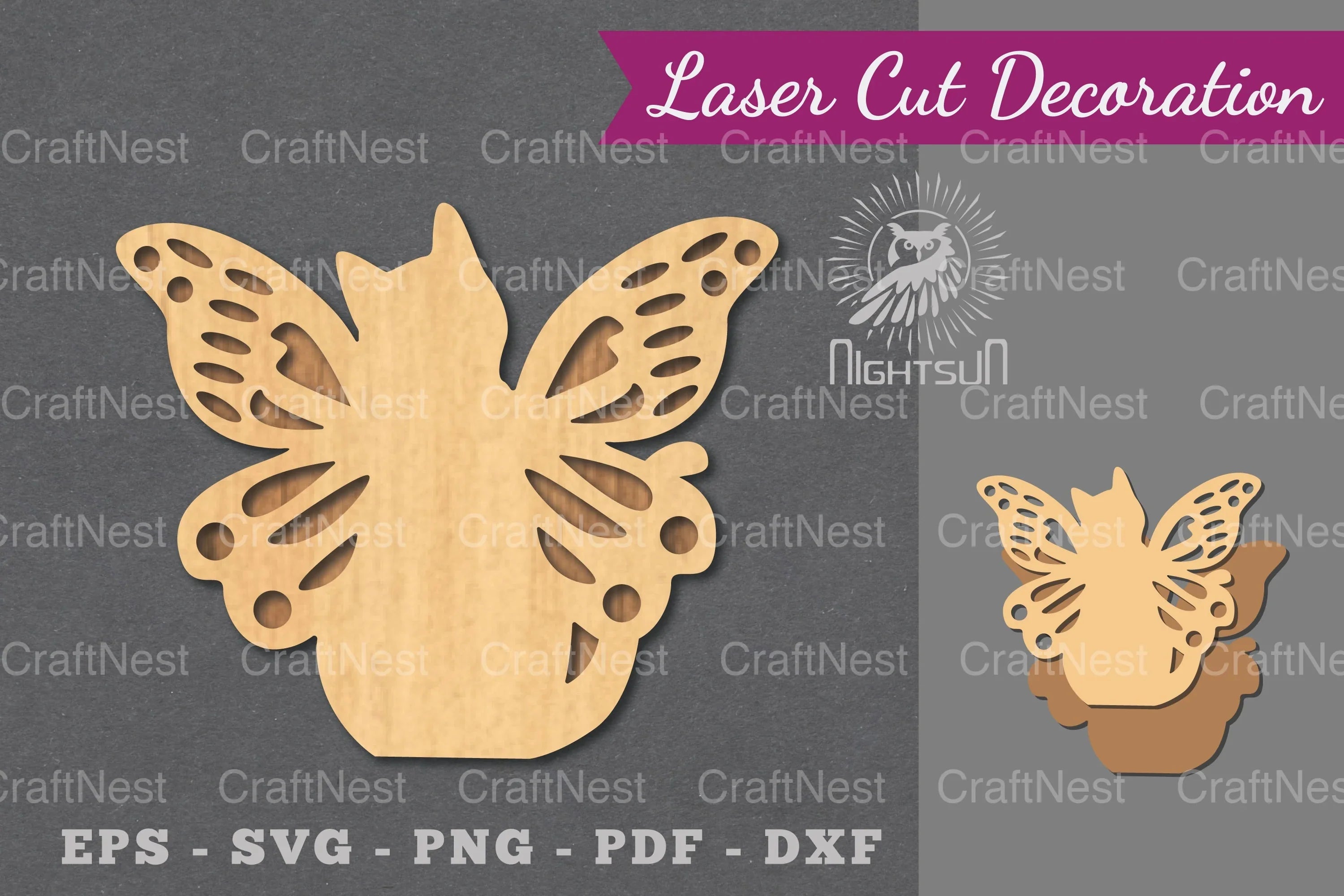 Cute Cat Laser Cut Decoration Clipart Bundle - CraftNest - Digital Crafting and Art