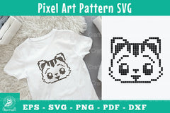Cute Cat Pixel Art Pattern Clipart Bundle - CraftNest - Digital Crafting and Art