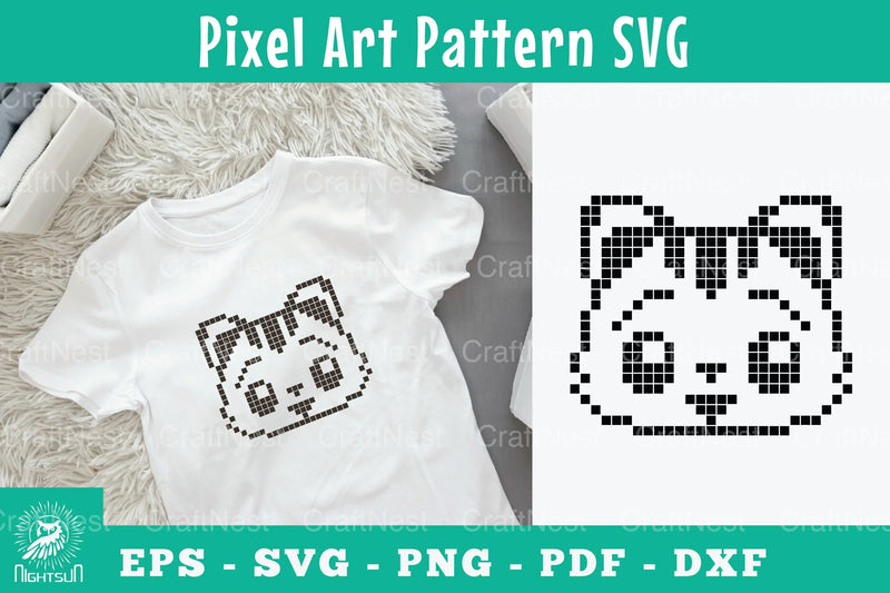 Cute Cat Pixel Art Pattern Clipart Bundle - CraftNest - Digital Crafting and Art