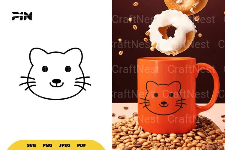 Kawaii Cute Cat SVG Bundle - CraftNest - Digital Crafting and Art