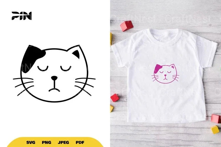 Kawaii Cute Cat SVG Bundle - CraftNest - Digital Crafting and Art