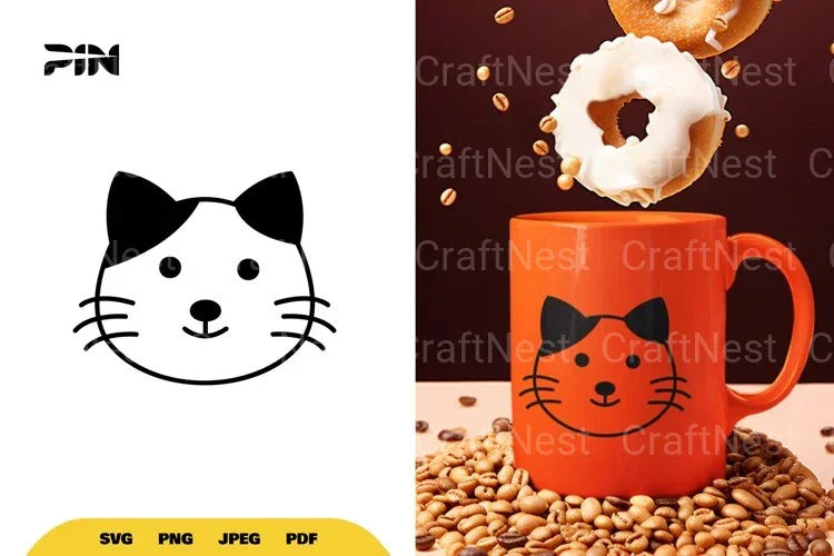 Kawaii Cute Cat SVG Bundle - CraftNest - Digital Crafting and Art