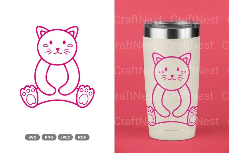 Cute Cat Nursery Doodle Clipart Bundle - CraftNest - Digital Crafting and Art