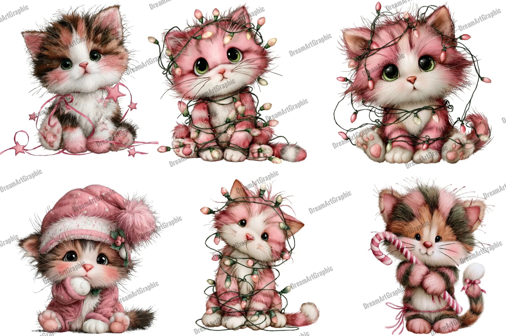 Cute Christmas Cat Clipart Bundle - CraftNest - Digital Crafting and Art