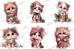 Cute Christmas Cat Clipart Bundle - CraftNest - Digital Crafting and Art