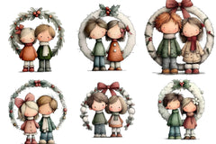 Cute Christmas Couple Clipart Bundle - CraftNest - Digital Crafting and Art