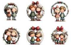 Cute Christmas Couple Clipart Bundle - CraftNest - Digital Crafting and Art