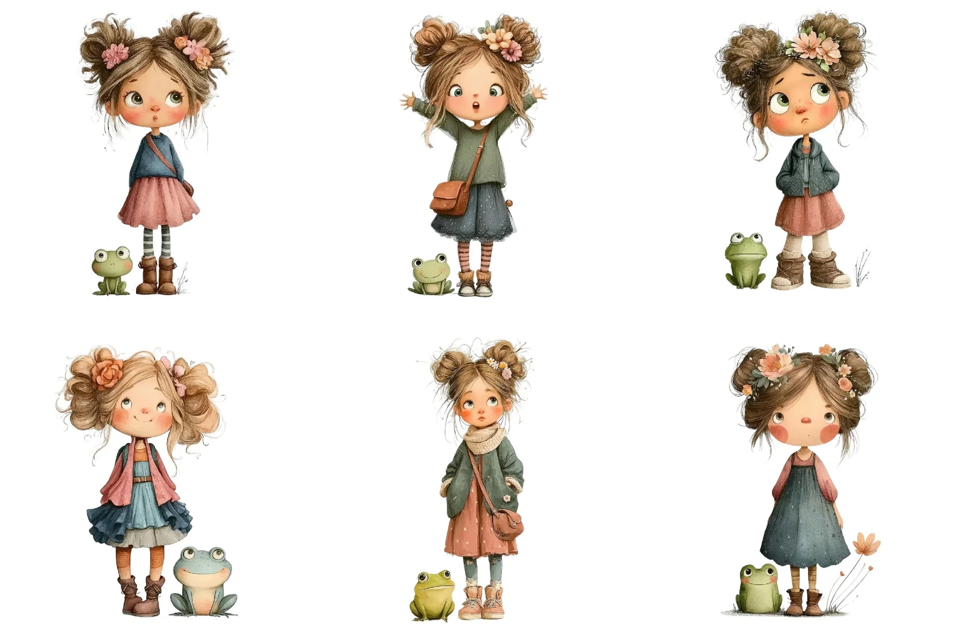 Cute Christmas Girl Clipart Bundle - CraftNest - Digital Crafting and Art