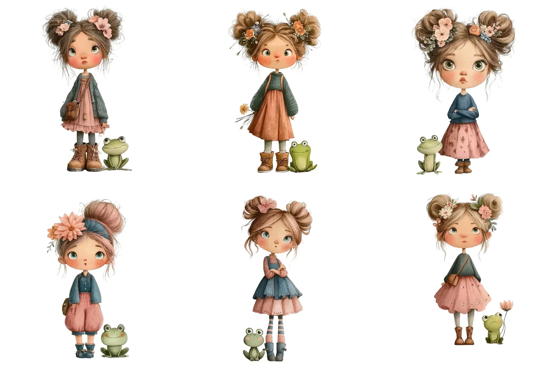 Cute Christmas Girl Clipart Bundle - CraftNest - Digital Crafting and Art