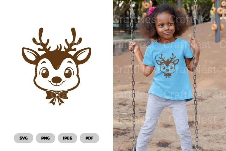 Cute Deer Head Clipart Bundle - CraftNest - Digital Crafting and Art