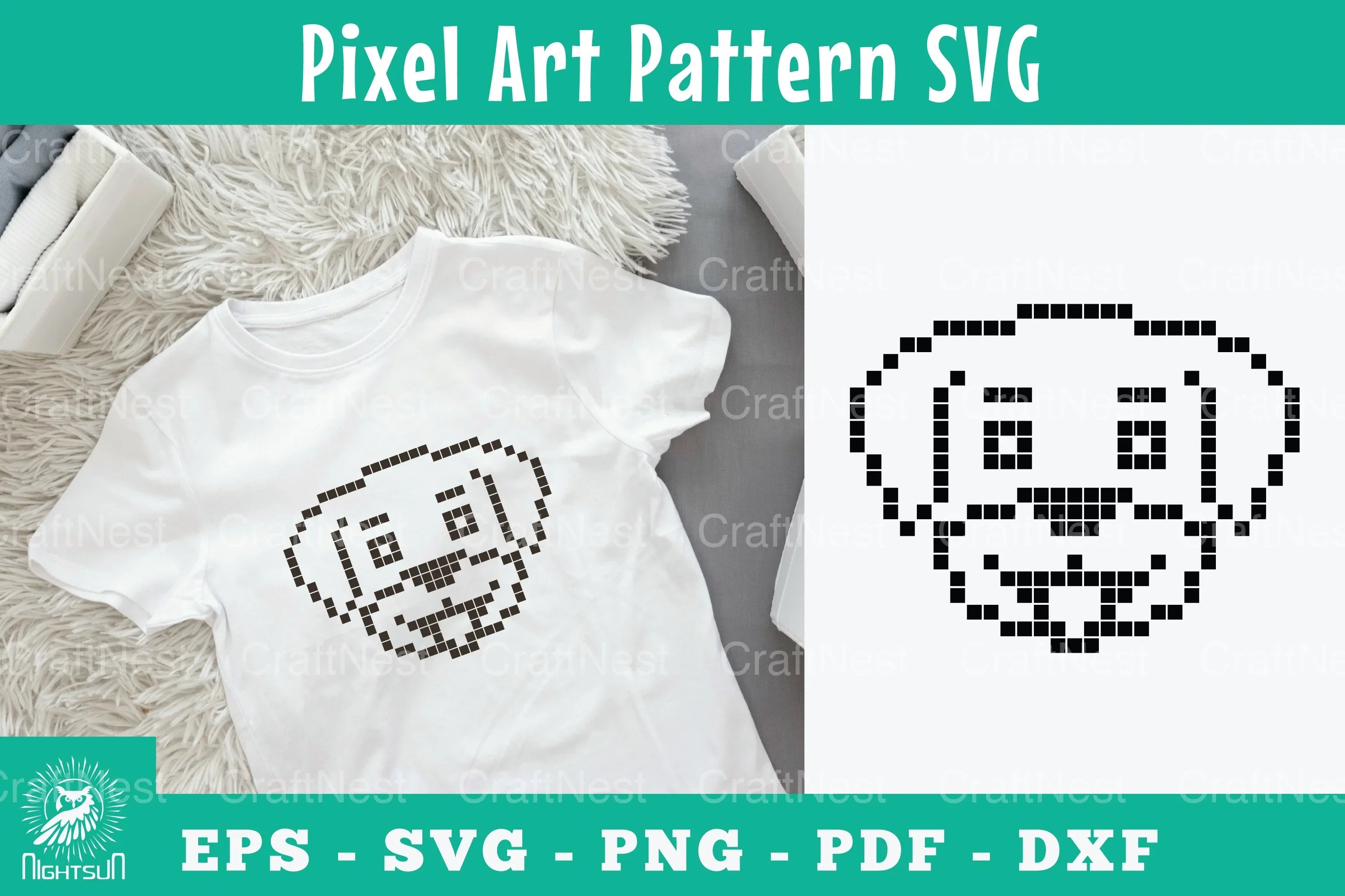 Cute Dog Pixel Art Pattern Clipart Bundle - CraftNest - Digital Crafting and Art