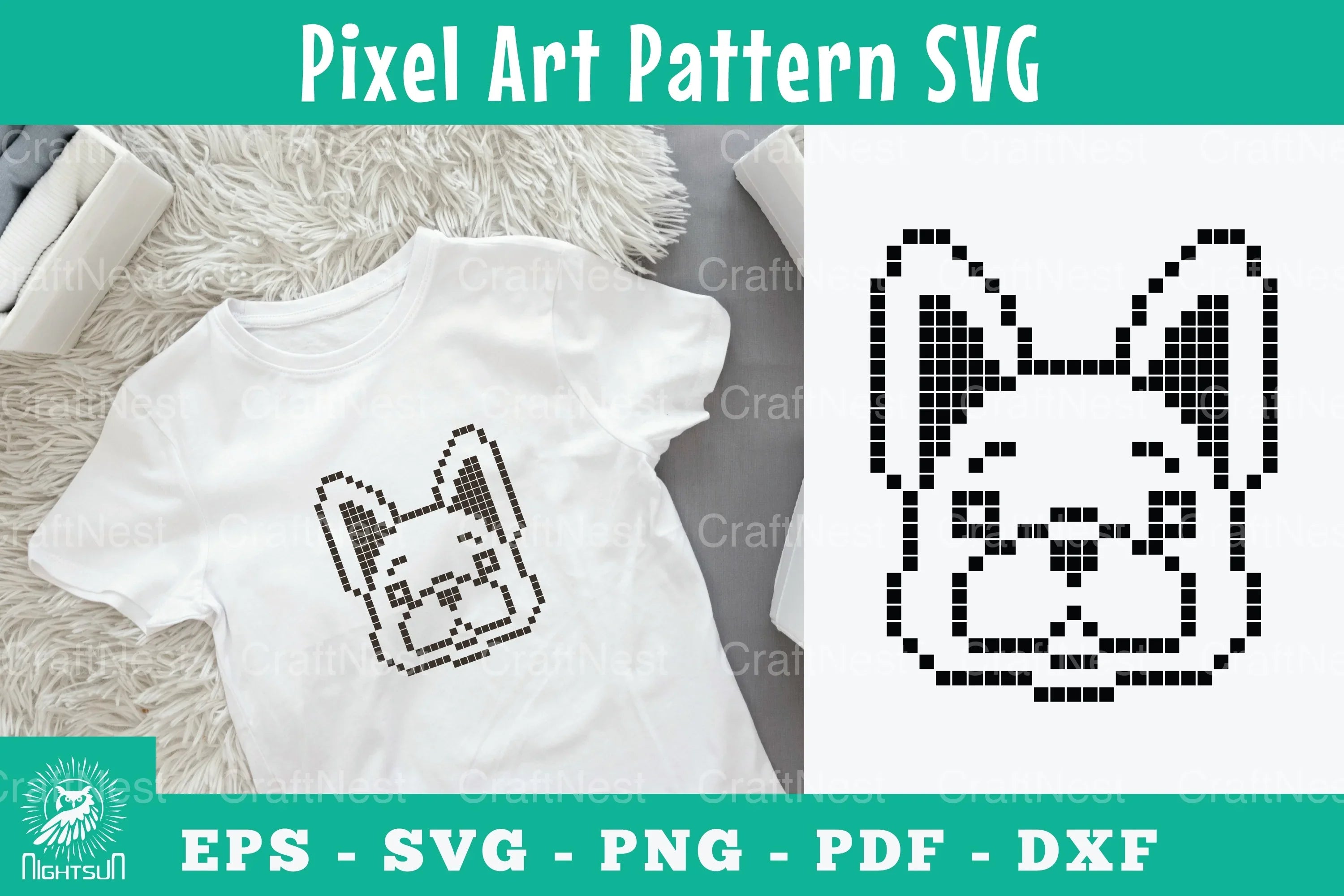 Cute Dog Pixel Art Pattern Clipart Bundle - CraftNest - Digital Crafting and Art