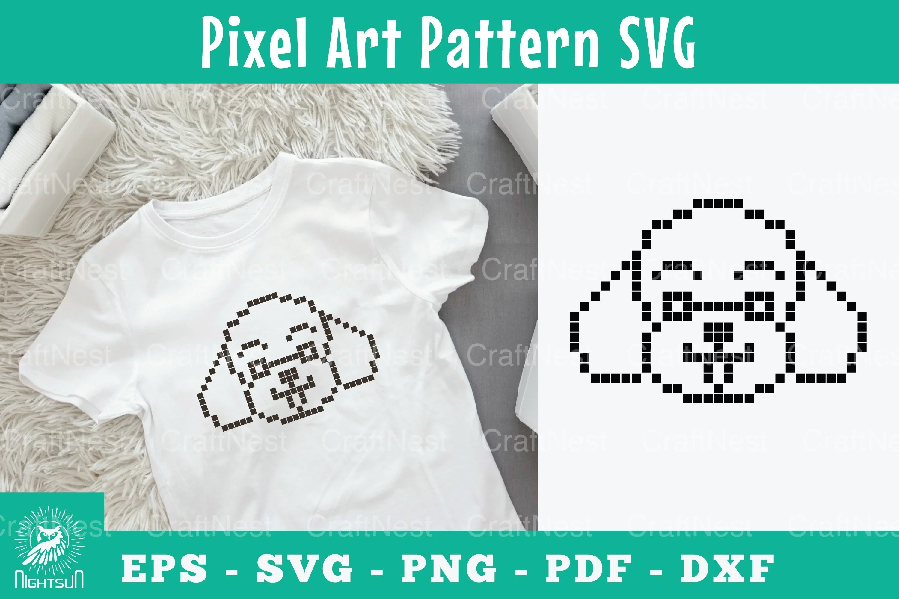Cute Dog Pixel Art Pattern Clipart Bundle - CraftNest - Digital Crafting and Art