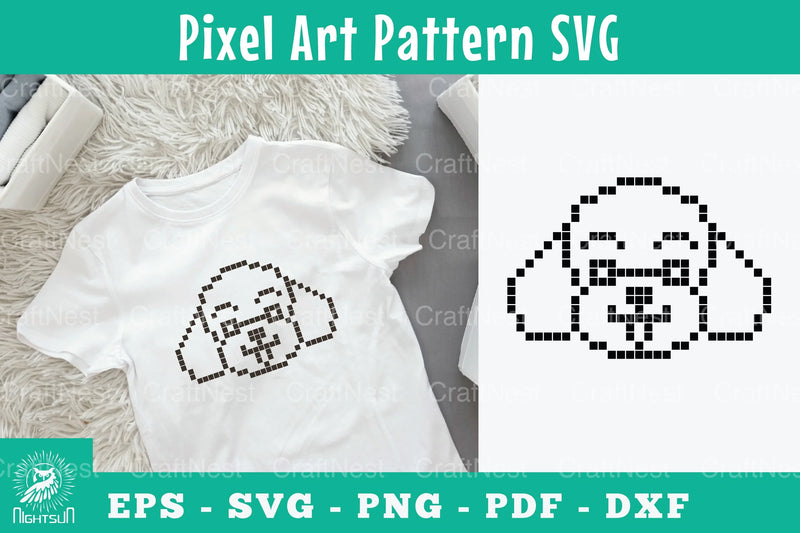 Cute Dog Pixel Art Pattern Clipart Bundle - CraftNest - Digital Crafting and Art