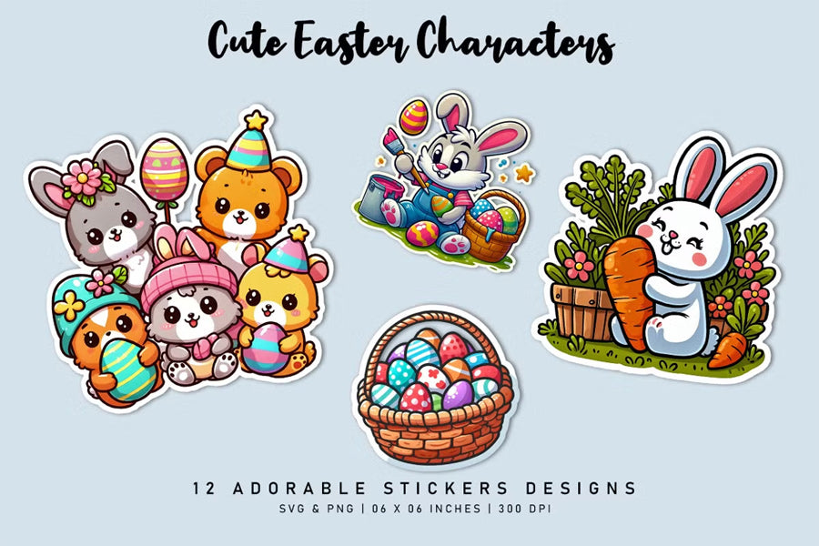 Cute Easter Characters