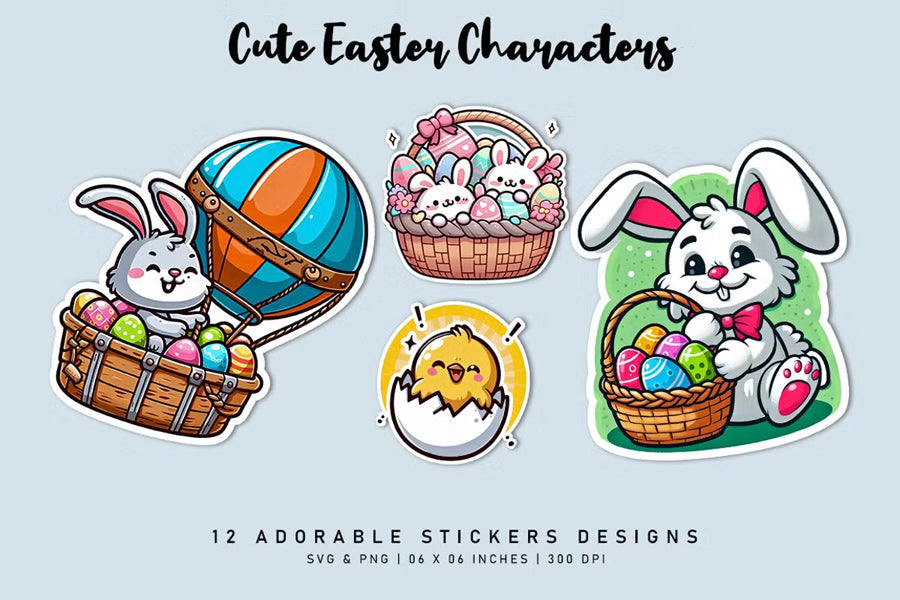 Cute Easter Characters