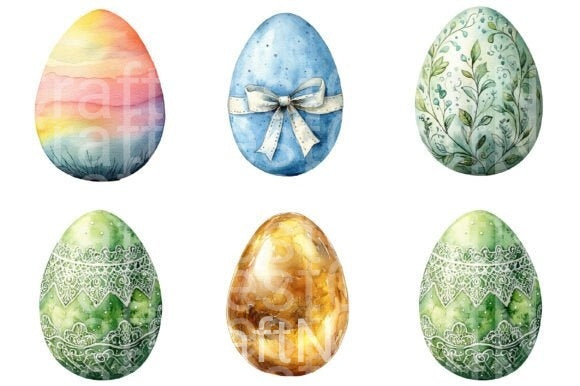Cute Easter Eggs Clipart Bundle - CraftNest - Digital Crafting and Art